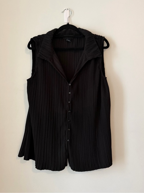 Rachel Zoe Tops - Rachel Zoe Sleeveless Micro Pleated Blouse